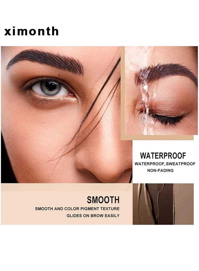 ximonth Eyelash Eyebrow Tint Dye Kit, 2-In-1 Eyelash And Eyebrow, Semi Permanent Eyebrow Dye Cream 7ML - Black - Image 3