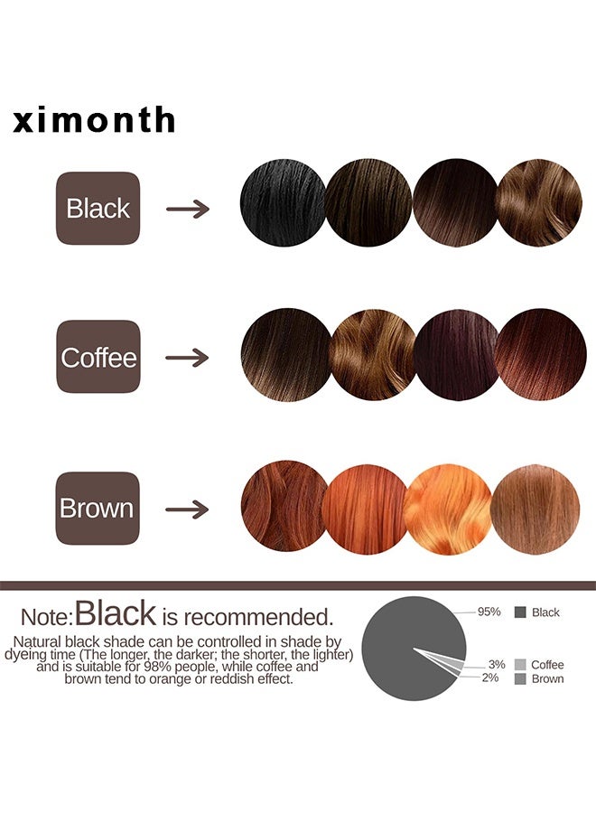 ximonth Eyelash Eyebrow Tint Dye Kit, 2-In-1 Eyelash And Eyebrow, Semi Permanent Eyebrow Dye Cream 7ML - Black - Image 5