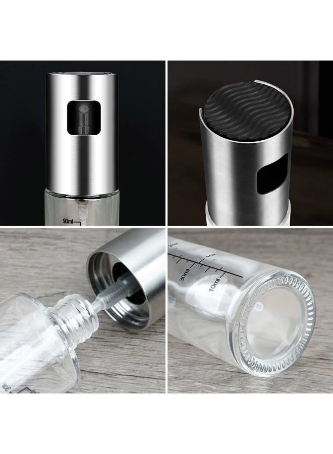 NORBASE Oil Sprayer for Cooking, 2 Pack Upgraded Olive Oil Spray Bottle Mister Refillable with Scale Air Fryer Accessories for Kitchen, Salad, Baking, BBQ, Frying - Image 2