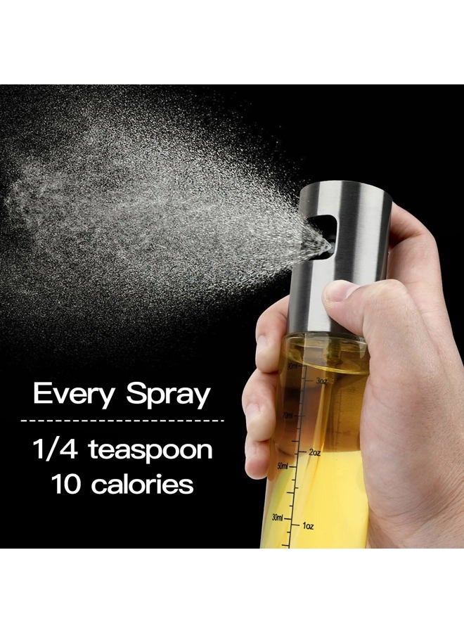 NORBASE Oil Sprayer for Cooking, 2 Pack Upgraded Olive Oil Spray Bottle Mister Refillable with Scale Air Fryer Accessories for Kitchen, Salad, Baking, BBQ, Frying - Image 3