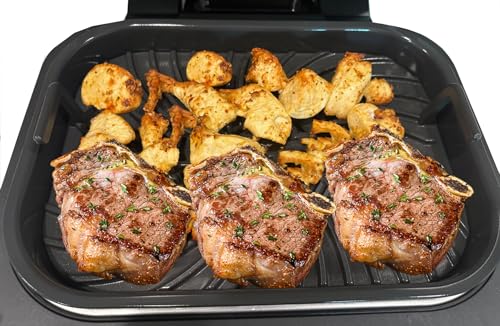 Croask Replacement Grill Grate for Ninja Foodi FG551,Accessories for Ninja Foodi Smart XL 6-in-1 Indoor Grill,Non-stick Griddle Pan Replacement Parts - Image 3
