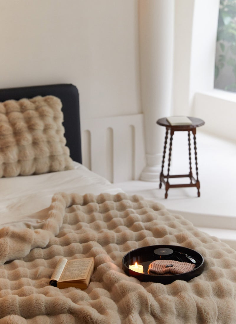 Sharpdo - Winter Thickened Rabbit Fleece Blanket, Bedroom Double-sided Plush blanket, Cozy Fluffy Soft Warm Nap Blanket, 180*200 cm - Image 1
