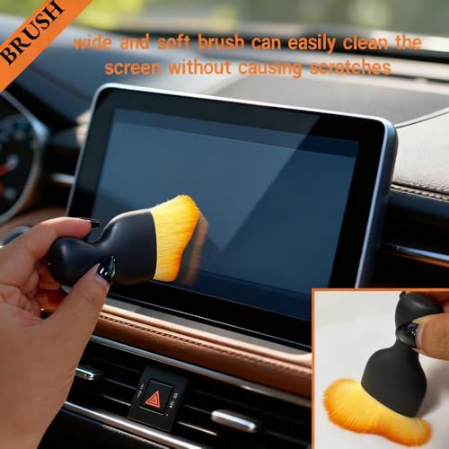 Riomhorry 8 PCS Car Detailing Brush Set, Car Interior and Exterior Soft Bristle Cleaning Brushes, 4 Different Detailing Brushes for Auto Detailing, Dashboard, Vents, Wheels and Tires - Image 4