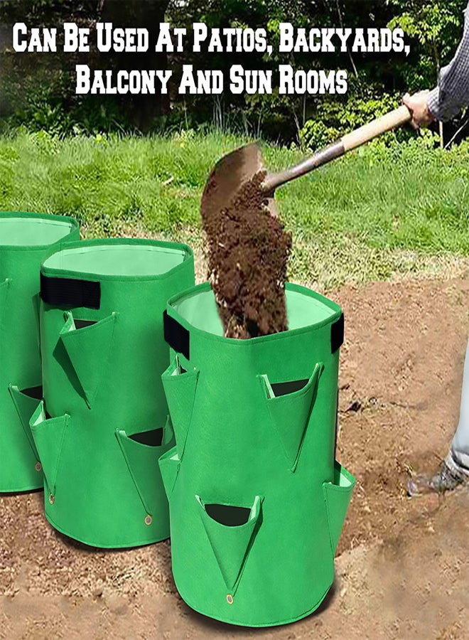 Multi-port  strawberry planting bag 3-port 6-port 8-port plant bag felt cloth fragrant grass bag color planting bag - Image 5