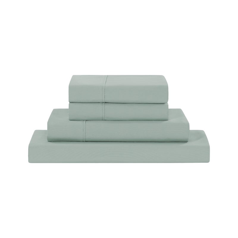 Modern Threads Soft Microfiber Solid Sheets - Luxurious Microfiber Bed Sheets - Includes Flat Sheet, Fitted Sheet with Deep Pockets, & Pillowcases Smoke Queen - Image 1