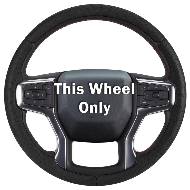 Aotoyou Steering Wheel Cover for Chevy Silverado 1500 2019-Present/ 2500 3500 2020-Present/Blazer 2019-Present (Gasoline Models)/ Suburban Tahoe 2021-2024, Car Steering Wheel Cover Accessories for Chevrolet - Image 1