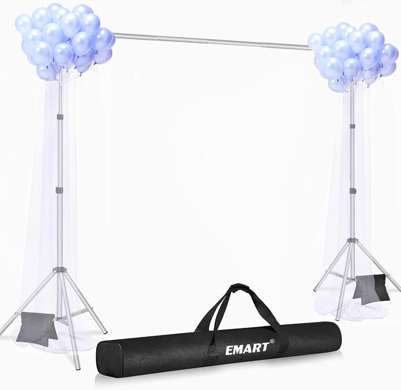 EMART Backdrop Stand 10x8.5ft, Background Support for Photography,Silver - Image 2