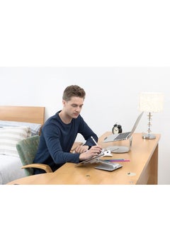 upergo AP-2S Aluminum Alloy Laptop Stand Holder with Adjustable Height and 360 Degree Base Rotation for upto 17 Inch Laptop Silver  - Image 5