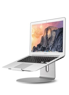 upergo AP-2S Aluminum Alloy Laptop Stand Holder with Adjustable Height and 360 Degree Base Rotation for upto 17 Inch Laptop Silver  - Image 2