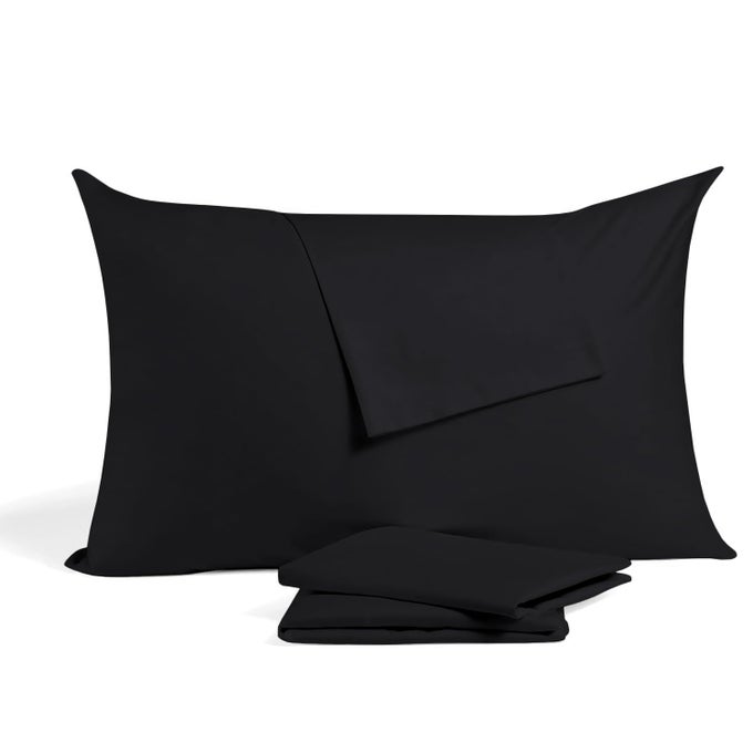 TODDLER TRAVEL SMALL PILLOW CASES WITH ZIPPER CLOSURE PILLOW COVER SET OF 2 TRAVEL PILLOW COVER 500 THREAD COUNT 100 SOFT EGYPTIAN COTTON TRAVEL PILLOW CASE 14X20 INCH BLACK