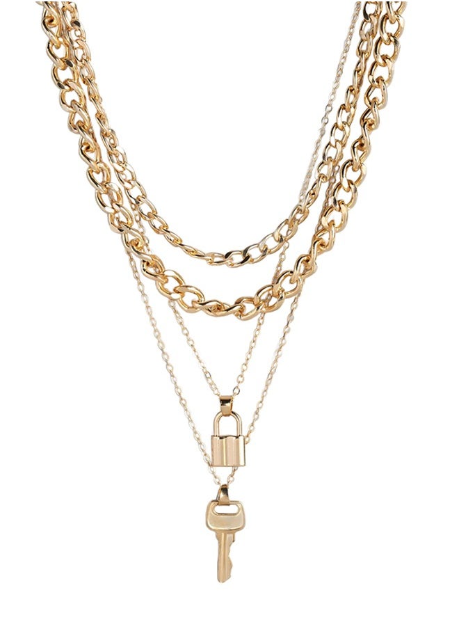 Just Peachy Just Peachy Set of 4 Gold-Plated Pendants with Chains– Elegant and Versatile Designs – High-Quality Durable Finish – Ideal for Mixing and Matching – Perfect for Everyday Wear  - Image 1