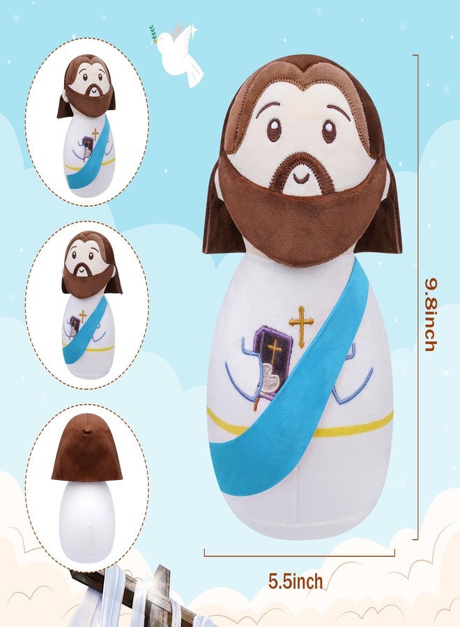 LeYoHa Christian Jesus Stuffed Bible Plush - Classic Religious Savior My Friend Jesus Plush Doll Toys with Smile Religious, Party Favors Gift for Kids, 10 Inch - Image 3