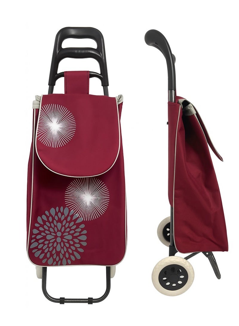 AGD Foldable Shopping Bag with Strong Wheels, Elegant Design, High Durability, and Versatile Use - Image 1