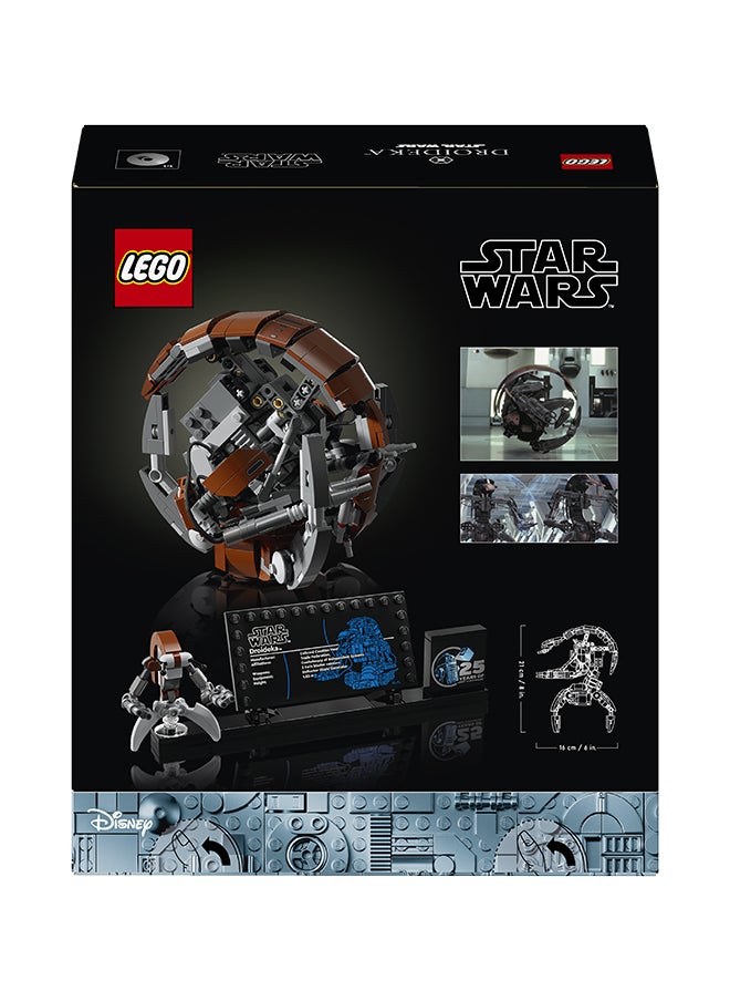 LEGO - 75381 Star Wars Droideka Collectible Brick-Built Destroyer Droid Figure, Building Set For Display And Creative Play, Gift Idea For Adults And Any Fan Or Collector (583 Pieces) - Image 1