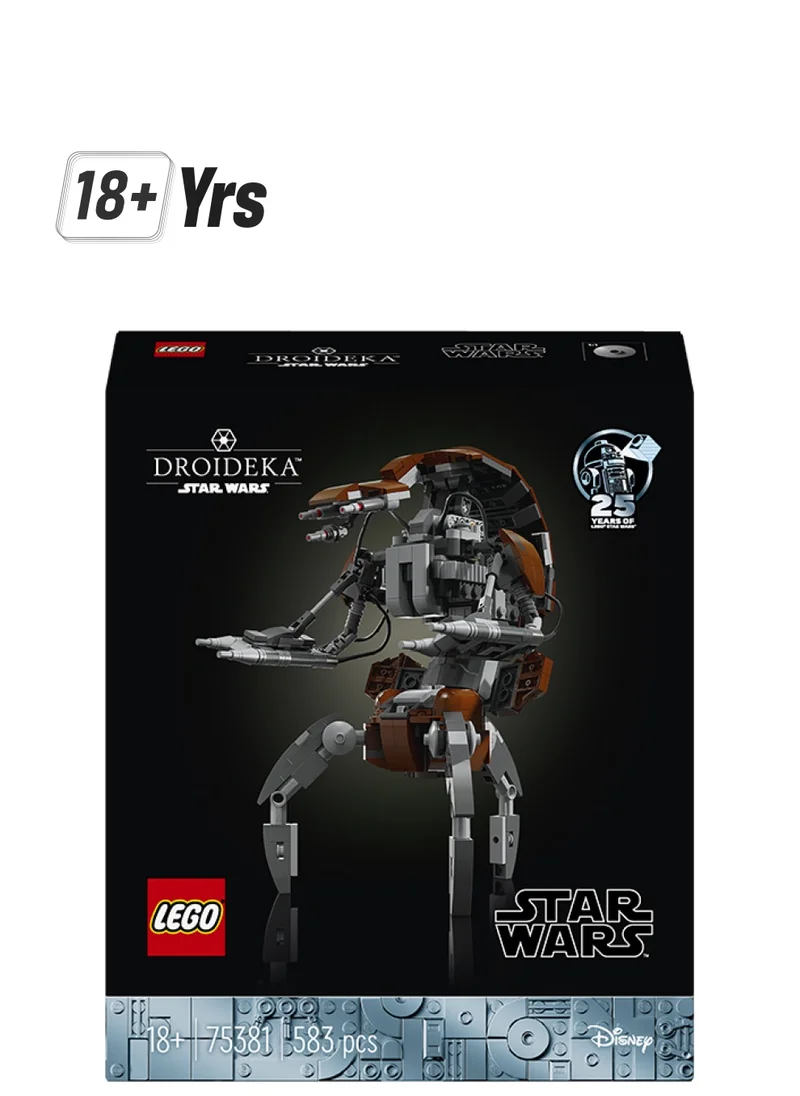 LEGO 75381 Star Wars Droideka Collectible Brick-Built Destroyer Droid Figure, Building Set For Display And Creative Play, Gift Idea For Adults And Any Fan Or Collector (583 Pieces)