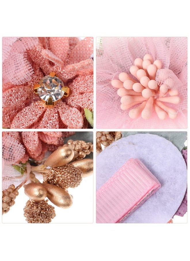 Beaupretty 9Pcs Flower Hair Clips Artificial Rose Hair Barrettes Floral Wedding Beach Party Decor Hair Accessories For Women Girls Kid  - Image 4