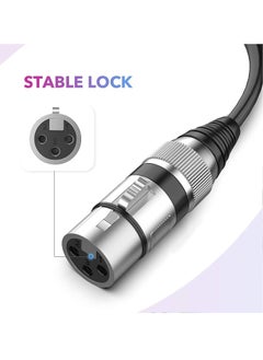 SYOSI Microphone Cable Mono Jack Unbalanced Cord 5 Feet Quarter-inch Female to XLR Mic Interconnect Cord for Dynamic XLR  to 1/4 inch 6.35mm  - Image 4