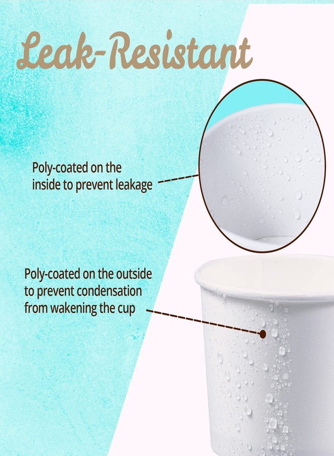 MATICAN Paper Ice Cream Cups - 50-Count 9-Oz Disposable Dessert Bowls for Hot or Cold Food, 9-Ounce Party Supplies Treat Cups for Sundae, Frozen Yogurt, Soup, White - Image 4
