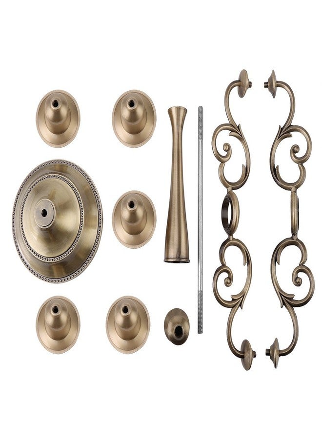 Asixx 5 Arms Alloy Candle Holder, European Style Candelabra, Wedding & Candlelight Dinner, Bronze - Image 3