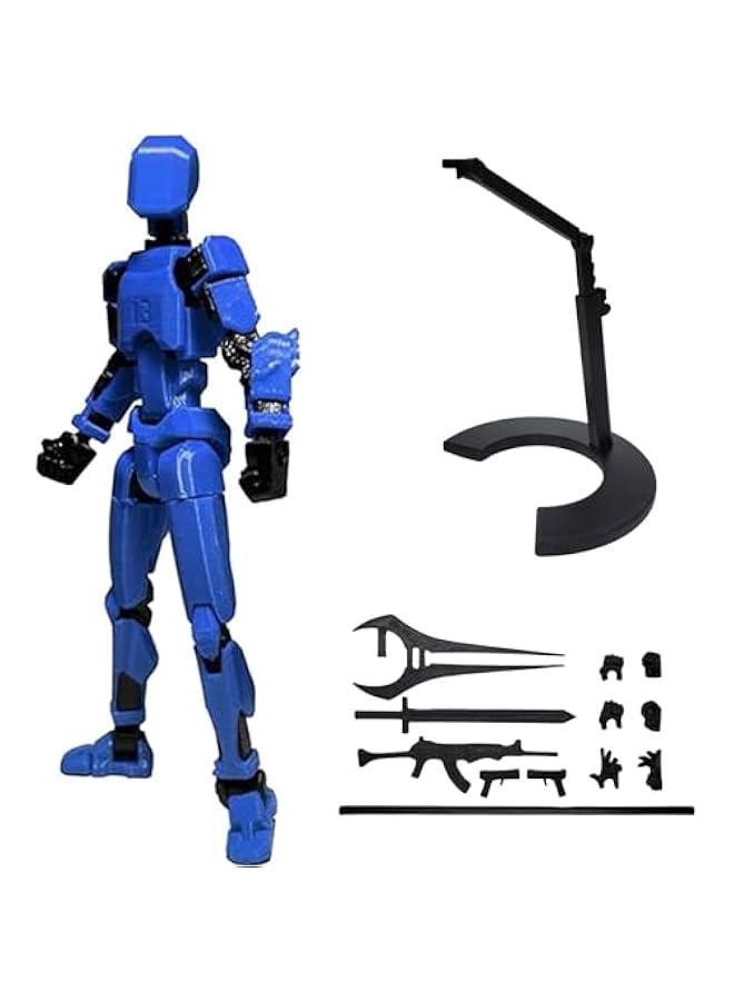 Assembled T13 Action Figure with Stand, 3D Printed Dummy 13 Action Figure Assembled, Fully Articulated Robot, Easy 13 Action Figure, Accessories Included, Stop Motion Animation, Gift - Image 1