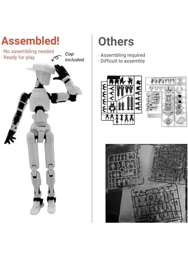 Assembled T13 Action Figure with Stand, 3D Printed Dummy 13 Action Figure Assembled, Fully Articulated Robot, Easy 13 Action Figure, Accessories Included, Stop Motion Animation, Gift - Image 2