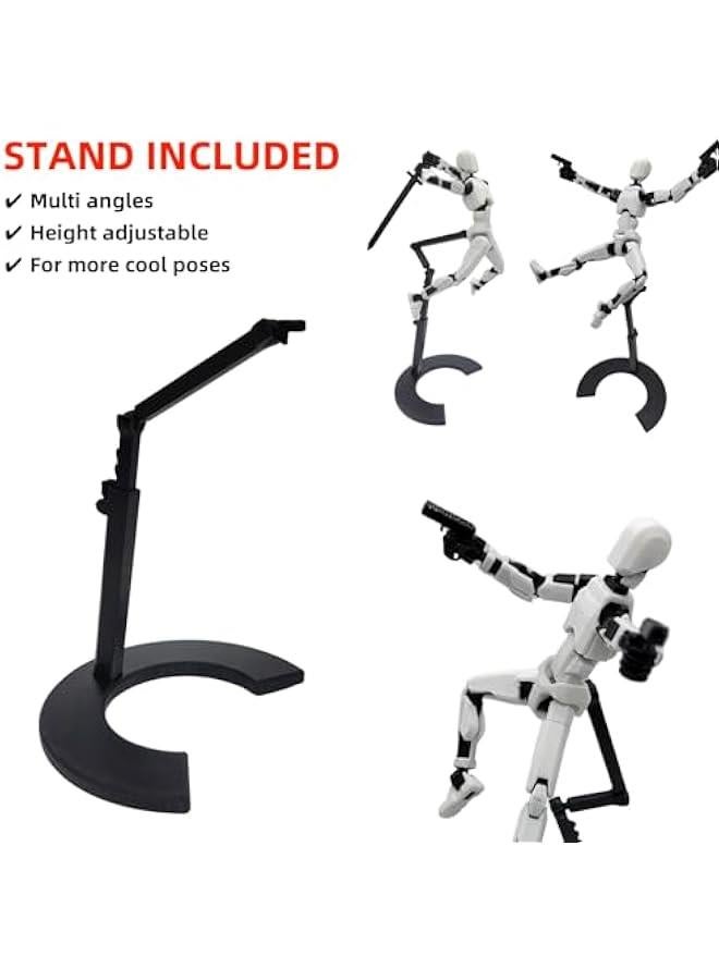 Assembled T13 Action Figure with Stand, 3D Printed Dummy 13 Action Figure Assembled, Fully Articulated Robot, Easy 13 Action Figure, Accessories Included, Stop Motion Animation, Gift - Image 3