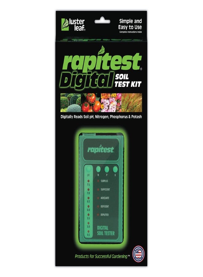 Luster Leaf Rapitest Soil Test Kit for Gardens, Vegetables, Flowers and Lawns. USA designed and assembled soil tester completely, quickly and accurately measures/analyzes soil pH acidity and garden nutrients - Image 1