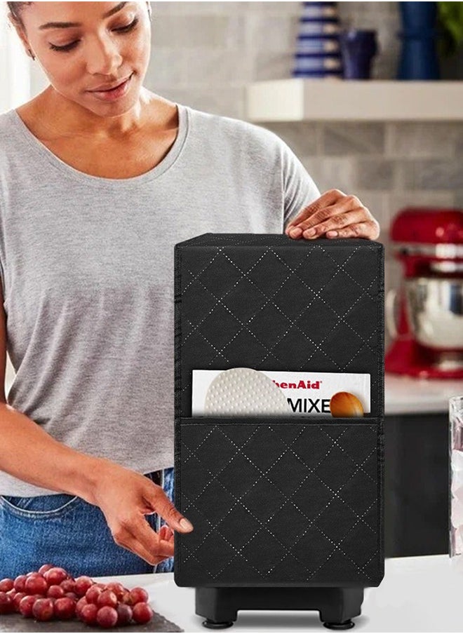 DUNISO Stand Mixer Dust Cover, kitchen mixer cover, thick protective cover, waterproof and stain resistant, suitable for most mixers, 23*18*41cm, black  - Image 4