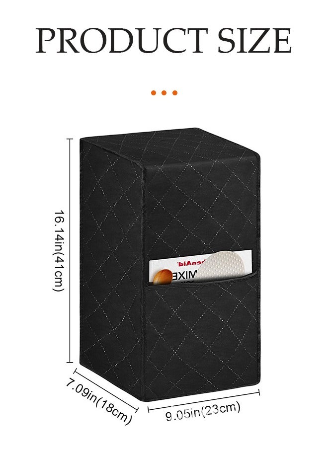 DUNISO Stand Mixer Dust Cover, kitchen mixer cover, thick protective cover, waterproof and stain resistant, suitable for most mixers, 23*18*41cm, black  - Image 3