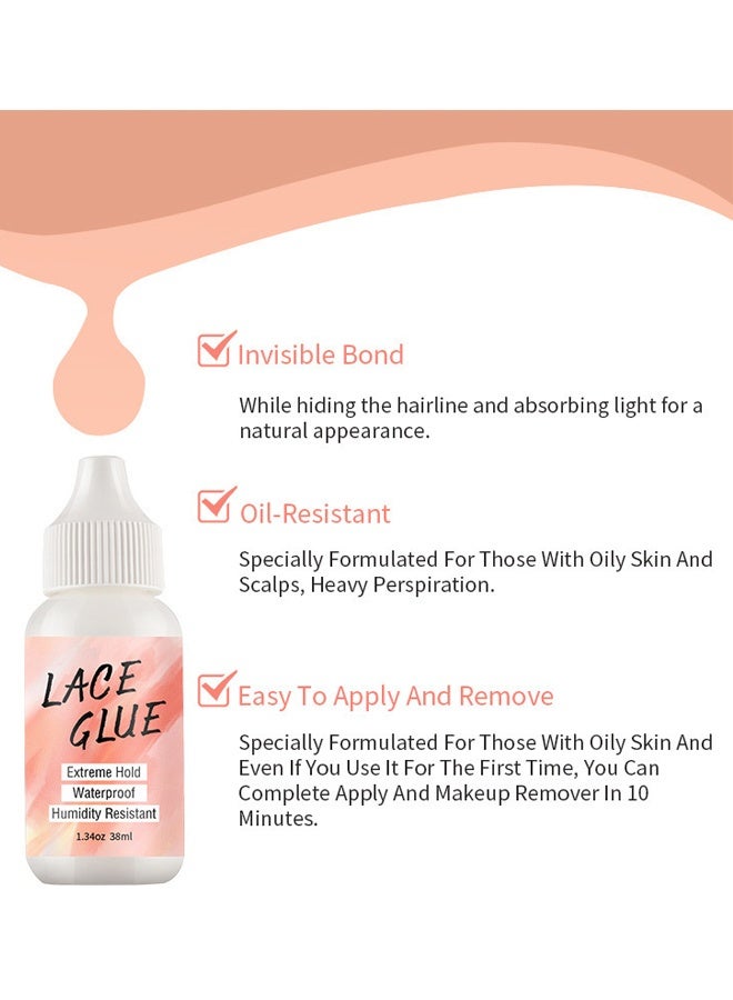 WodeMate Lace Wig Glue And Adhesive Remover,Lace Wig Glue Set Safe Non-Toxic Glue, Waterproof Invisible Bonding, Perfect Combination For Front Lace Wigs - Image 5