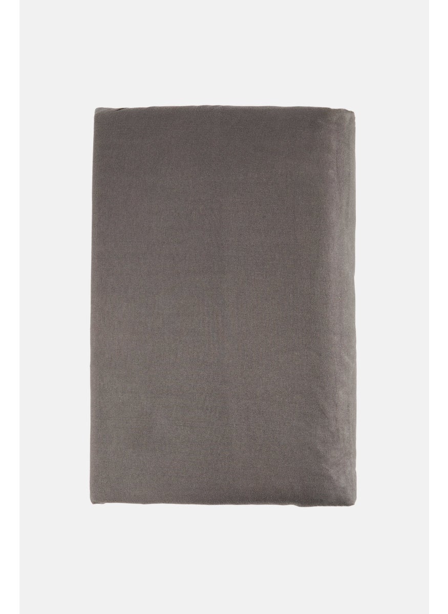 U.S. Polo Assn. 6 Pieces Full Plain Flat Sheet With Pillow Case Set, Dark Grey  - Image 2