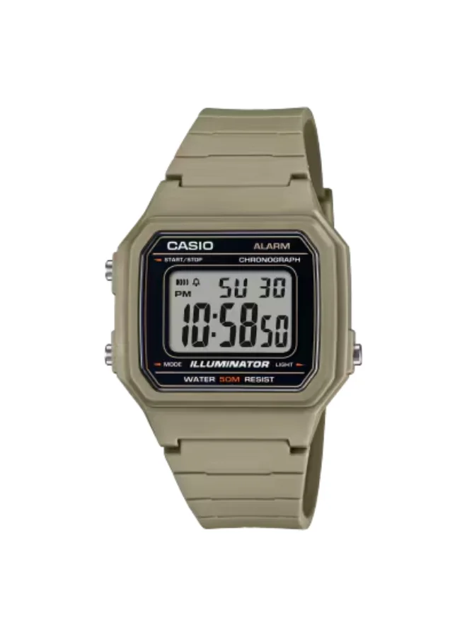 CASIO Men's Resin Digital Watch W-217H-5AVDF - 41.2 mm