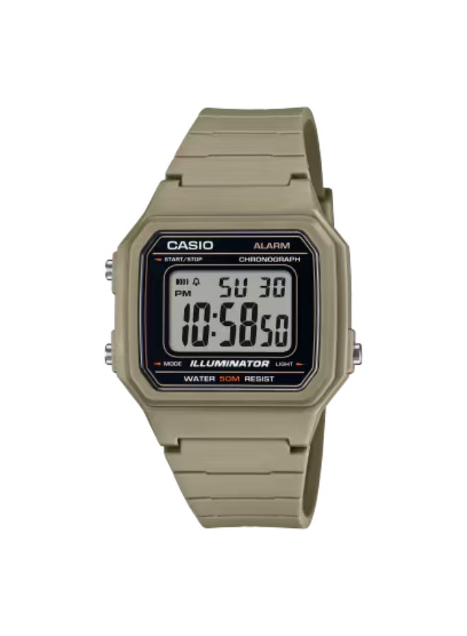 CASIO Men's Resin Digital Watch W-217H-5AVDF - 41.2 mm
