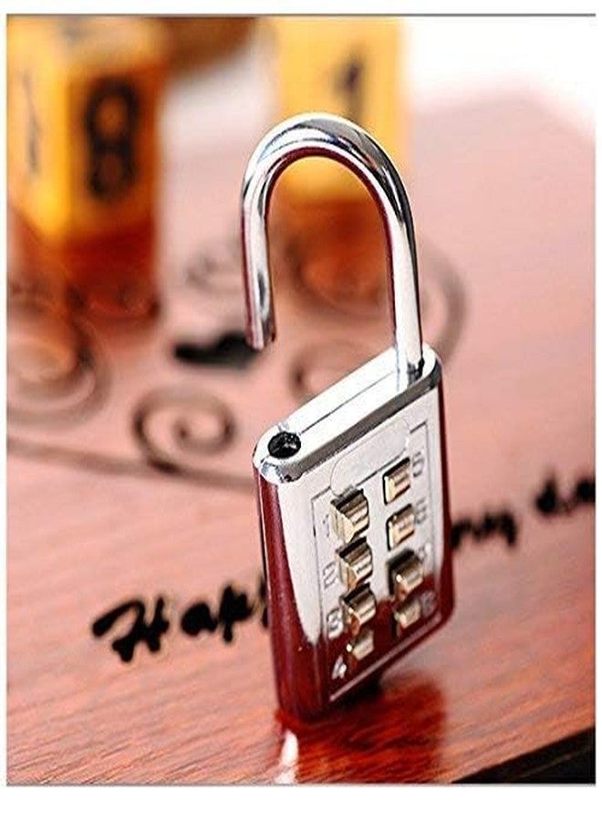 EIS Stainless Steel Padlock | 8 Digit Combination Lock for Gym, Sports, School & Employee Locker, Outdoor, Fence, Hasp and Storage | Silver - Image 2