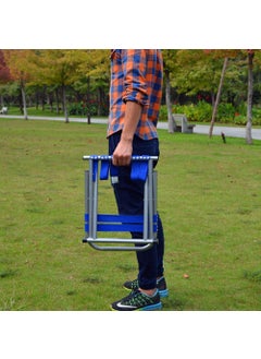 SEVIA SEVIA Folding Camping Stool Lightweight Camp Stool Collapsible Camping Stool for Travel Garden Hiking Fishing Metal Polyester Folding Stool  - Image 2