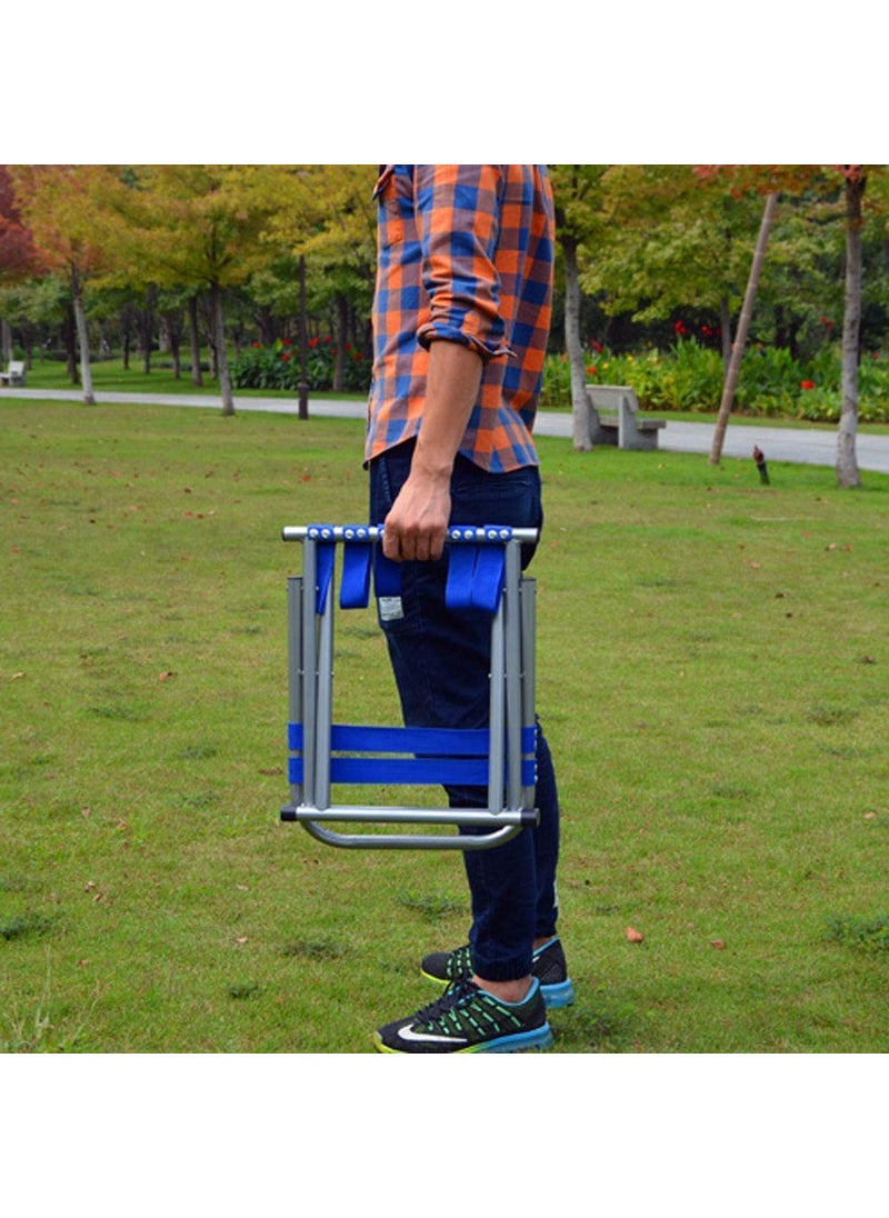 SEVIA SEVIA Folding Camping Stool Lightweight Camp Stool Collapsible Camping Stool for Travel Garden Hiking Fishing Metal Polyester Folding Stool  - Image 2
