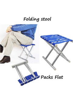 SEVIA SEVIA Folding Camping Stool Lightweight Camp Stool Collapsible Camping Stool for Travel Garden Hiking Fishing Metal Polyester Folding Stool  - Image 5