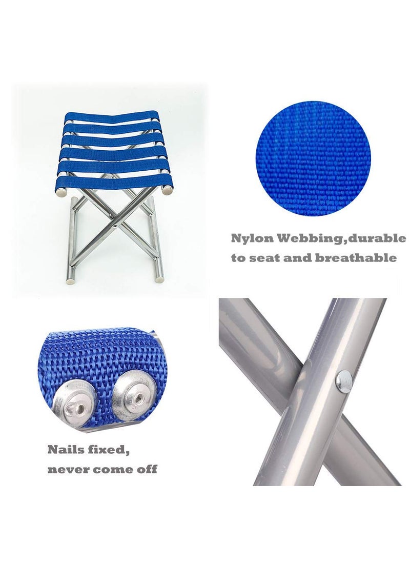 SEVIA SEVIA Folding Camping Stool Lightweight Camp Stool Collapsible Camping Stool for Travel Garden Hiking Fishing Metal Polyester Folding Stool  - Image 4