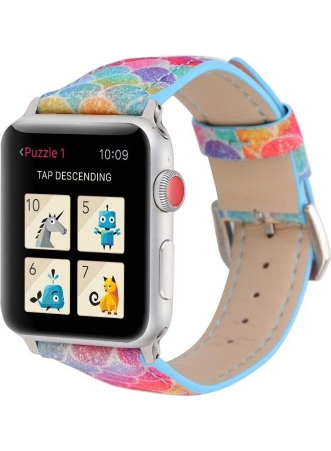 NIBEMINENT Ethnic Replacement Watchband For Apple Watch 1/2/3 42mm Multicolour - Image 3