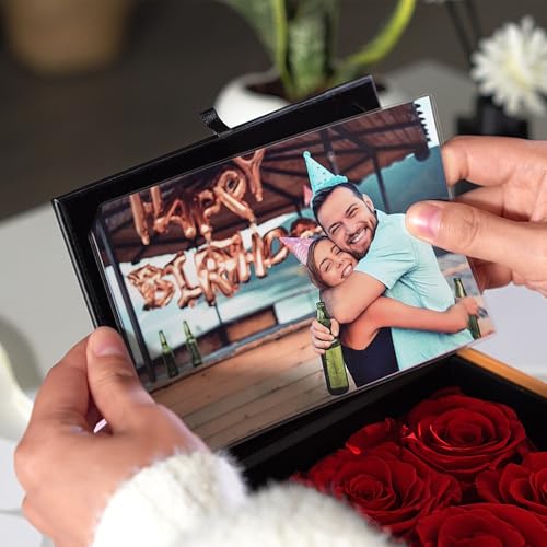ADDWel Preserved Rose Gift Box with 4x6 Photo Frame, Romantic Flower Gifts for Women, Wife or Girlfriend, 6 Eternal Roses for Delivery on Christmas, Birthday, Anniversary, Valentine’s Day - Image 4