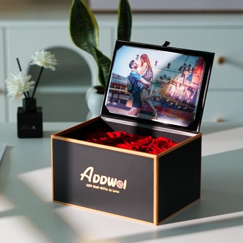 ADDWel Preserved Rose Gift Box with 4x6 Photo Frame, Romantic Flower Gifts for Women, Wife or Girlfriend, 6 Eternal Roses for Delivery on Christmas, Birthday, Anniversary, Valentine’s Day - Image 5