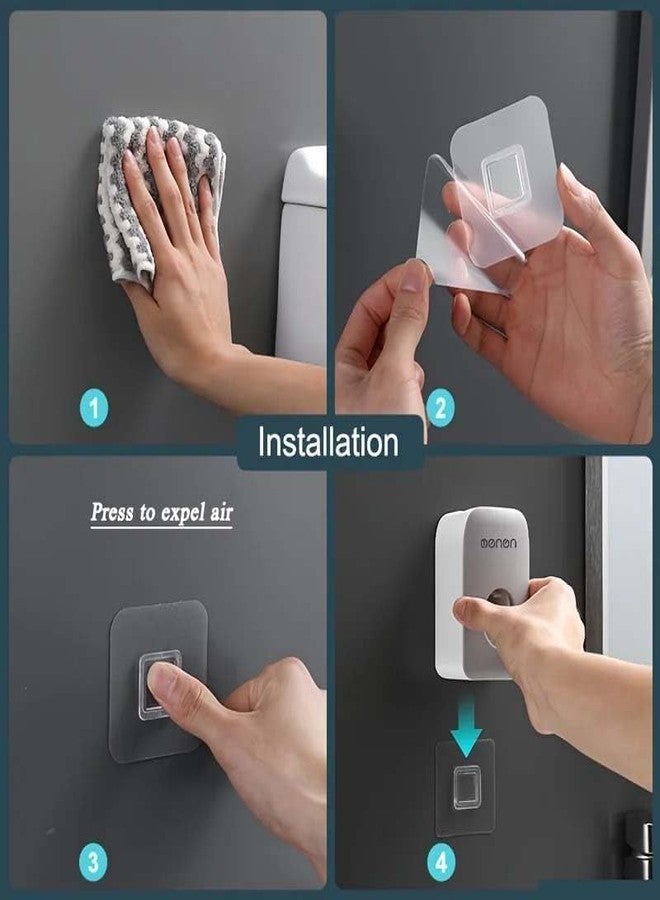 ODMART Automatic Toothpaste Dispenser with Toothbrush Holder, Wall Mounted Self Adhesive Toothpaste Squeezer for Kids & Family, Punch-Free Bathroom Accessories Plastic Toothpaste Stand (Multi) - Image 5