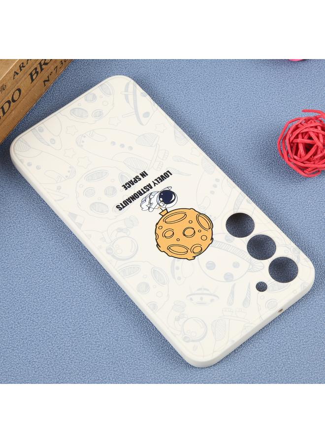 S-TOP Case For Samsung Galaxy A72 5G / 4G Astronaut Pattern Silicone Straight Edge Phone Case - Image 3