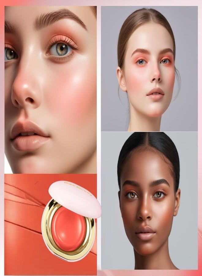 Rare Beauty Rare Beauty Stay Vulnerable Melting   Blush – Nearly Apricot - Muted Coral (5g) | Lightweight, Cream-to-Powder, Natural Flush, Hydrating & Long-Lasting  - Image 2