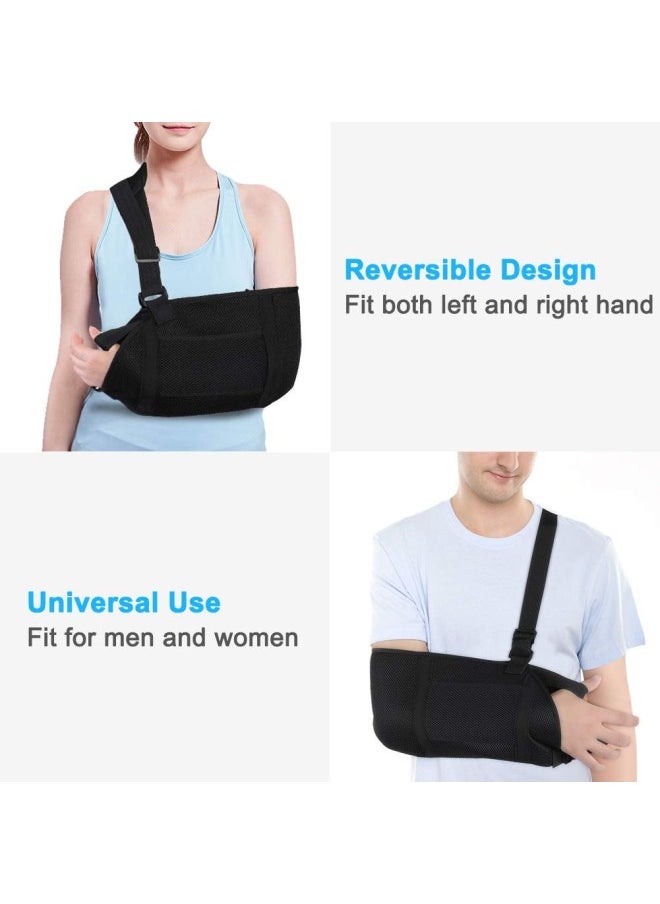 silvercnc - Arm Sling with Thumb Support, Arm Sling for Shoulder Injury, Soft, Breathable and Adjustable Arm Support for Left and Right Hand, Dislocated Shoulder Sling for Broken Arm Immobilizer Wrist Elbow - Image 1