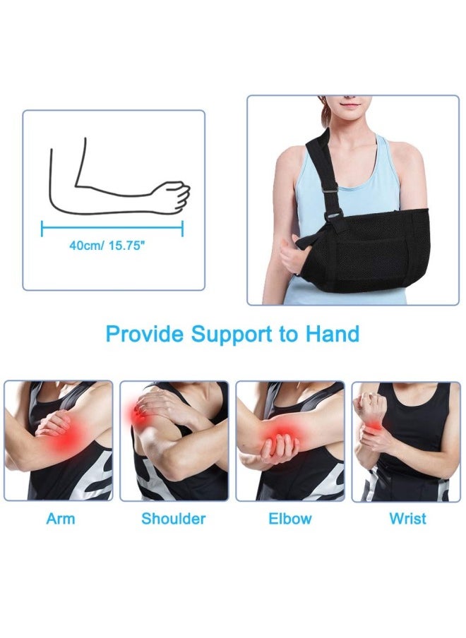 silvercnc - Arm Sling with Thumb Support, Arm Sling for Shoulder Injury, Soft, Breathable and Adjustable Arm Support for Left and Right Hand, Dislocated Shoulder Sling for Broken Arm Immobilizer Wrist Elbow - Image 1