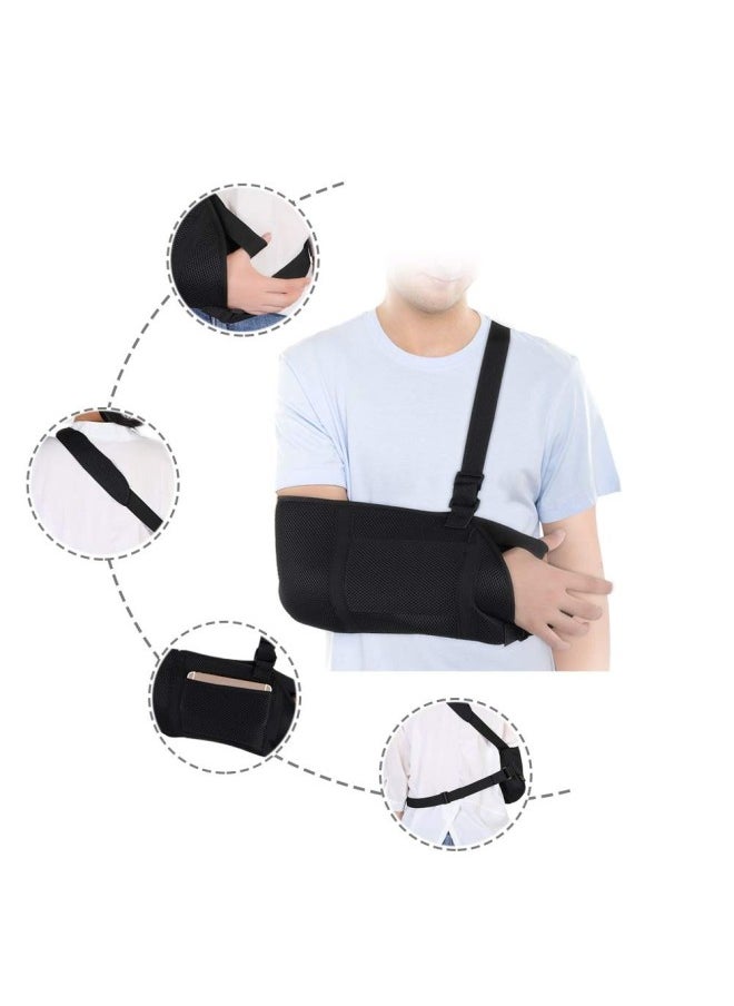 silvercnc - Arm Sling with Thumb Support, Arm Sling for Shoulder Injury, Soft, Breathable and Adjustable Arm Support for Left and Right Hand, Dislocated Shoulder Sling for Broken Arm Immobilizer Wrist Elbow - Image 1