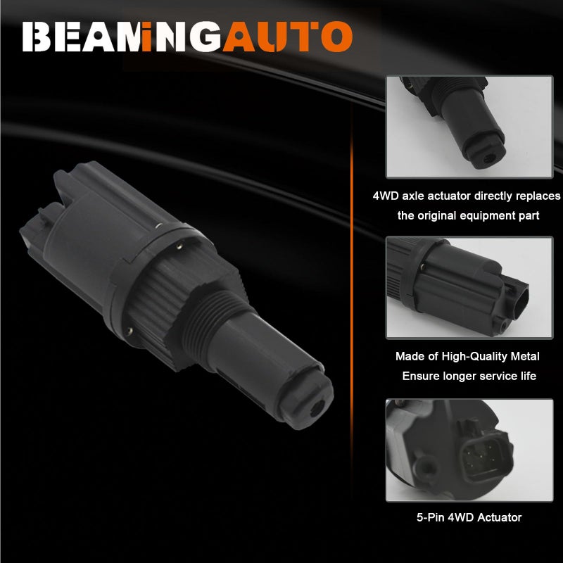 BEAMINGAUTO 600-101 Black 4WD Front Four Wheel Drive Actuator Fits for Chevy Silverado Avalanche K1500 K2500 K3500 GMC Canyon Yukon Cadillac Escalade Isuzu i-350 1988-2015 OE 26060073 8260600730 - Image 4