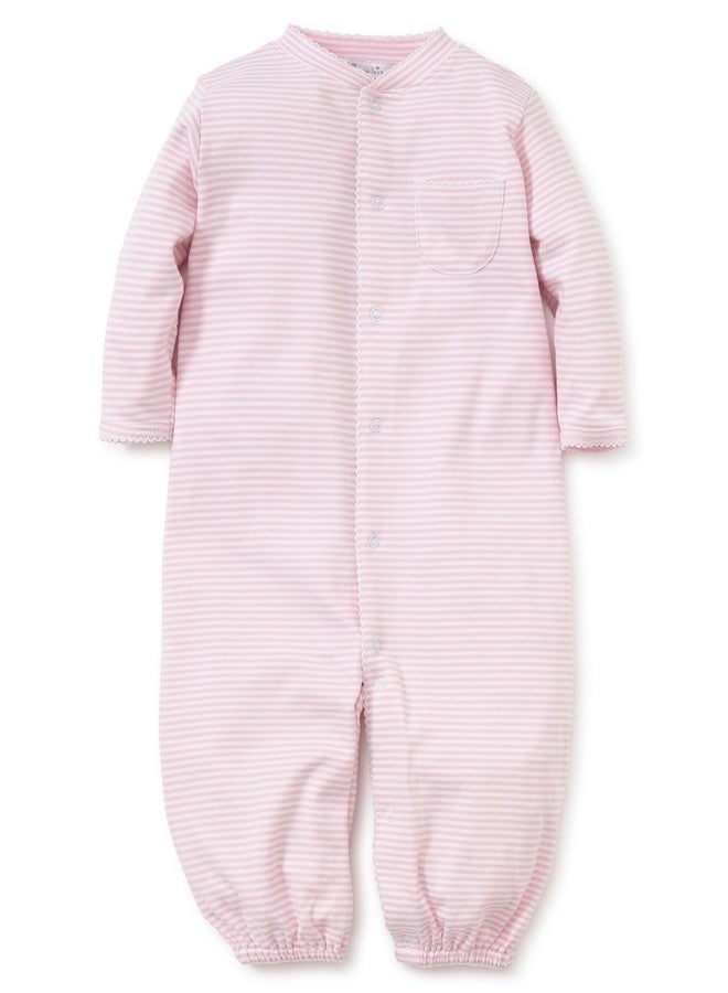 Kissy Kissy Baby Girls Simple Stripes Convertible Nightgown, Pink, Newborn - Image 2