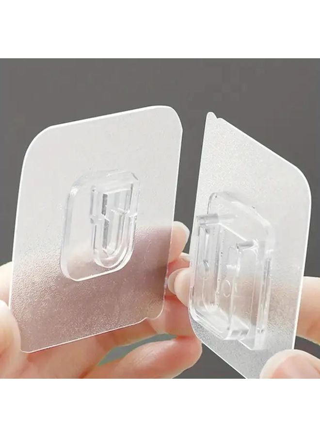 14 قطعة من خطاطيف الحائط الشفافة القوية اللاصقة سهلة التركيب بممصص للمطبخ والحمام - Image 5